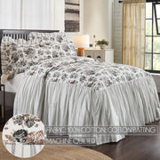 Annie Portabella Floral Ruffled Twin Coverlet 76x39+27