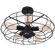 5 Light Modern Black Iron Sphere Modern Chandelier