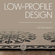 Custom House Black Tan Jacquard Polyester Bathmat 20x30