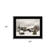 Farmhouse Christmas 2 Black Framed Print Wall Art