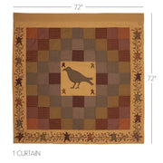 Heritage Farms Applique Crow and Star Shower Curtain 72x72