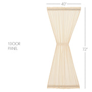 Tobacco Cloth Natural Door Panel 72x40