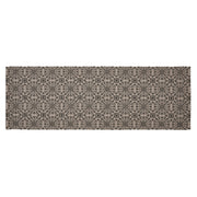 Custom House Black Tan Jacquard Runner 12x36