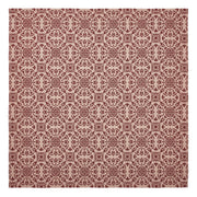 Custom House Burgundy Tan Jacquard Table Topper 42x42
