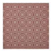 Custom House Burgundy Tan Jacquard Table Topper 42x42