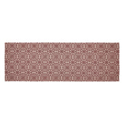 Custom House Burgundy Tan Jacquard Runner 12x36