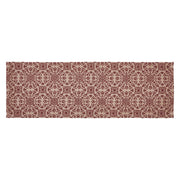 Custom House Burgundy Tan Jacquard Runner 8x24