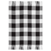 Annie Buffalo Check Black Woven Throw 50x60