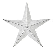 Faceted Metal Star White Wall Hanging 24x24