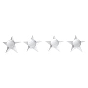 Tealight Holder Star Antique White Set of 4 1.5x5x5