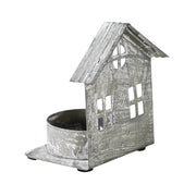 Tealight Holder Metal Village House G Antique Grey 3.25x2.75x2