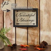 Bountiful Blessings w/ Arrows Wall Sign 8x10.5x1.5