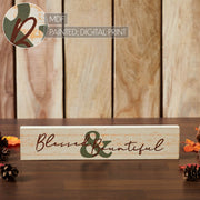 Blessed & Bountiful Cream Base Sign 3x14