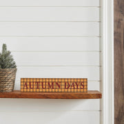 Autumn Days Burgundy on Mustard Base Sign 3x14