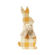 Bunny Hop All Ears Honey Check Bunny In Burlap Scarf 8x3.5x1