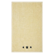 Black Stars Creme Hand Towel Set of 2 16x26