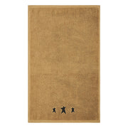 Black Prim Stars Tan Hand Towel Set of 2 16x26