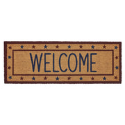 Patriotic Stars Welcome Coir Rug Rect 17x48