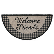 Finders Keepers Welcome Friends Coir Rug Half Circle 16.5x33