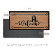 Saltbox Coir Welcome Rug Rect 17x36