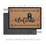 Saltbox Coir Welcome Rug Rect 20x30