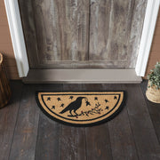 Raven Stars Coir Rug Half Circle 16.5x33