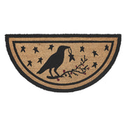 Raven Stars Coir Rug Half Circle 16.5x33