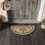 Willow Tree Coir Rug Half Circle 16.5x33