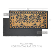 Willow Trees Coir Rug Rect 17x36