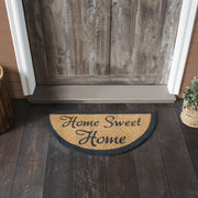 Home Sweet Home Coir Rug Half Circle 16.5x33