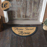 Home Sweet Home Coir Rug Half Circle 16.5x33