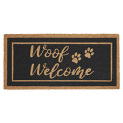 Woof Welcome Coir Rug Rect 17x36