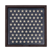 White Stars On Navy Coaster w/ Container Set of 6 4x4