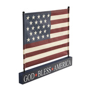 Canvas American Flag on Blue GBA Base Decor 12x14x1