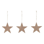 My Country White Stars On Navy Star Ornament 5.25x5x0.125 Set of 3