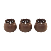 Jack-O-Lantern Candle Holder Bronze Set of 3 - 3x3.5x3.5