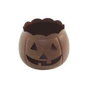 Jack-O-Lantern Candle Holder Bronze 4.25x5.25x5.25