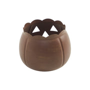 Jack-O-Lantern Candle Holder Bronze 4.25x5.25x5.25