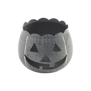 Jack-O-Lantern Candle Holder Antique Grey 6.25x7.5x7.5