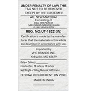 Silver and Gold Pine Tree Embroidered Pillow 18x18