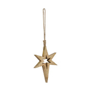 Northern Yule Natural Wooden Star 8x6x0.75