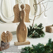 Heavenly Herald Wooden Angel 15.75x7.5x2