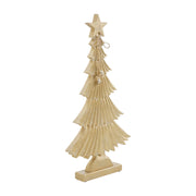 Yuletide Glow Brushed Gold Wooden Tree 21x10.25x2