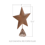 Rust Star Metal Tree Topper 10.6 inch