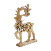 Ornate Prancer Wooden Reindeer Large 16.5x11.75x2.25