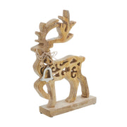 Ornate Prancer Wooden Reindeer Small 12.75x9.25x2.25