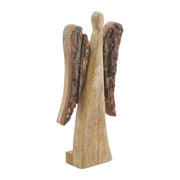 Natural and Dark Wooden Angel Small 9.5x4x1.5