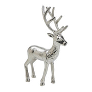 Shiny Silver Reindeer Figurine 12x8x2.75