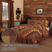 Heritage Farms King Quilt Set; 1-Quilt 105Wx95L w/2 Shams 21x37 5pc Bundle (Quilt-Shams, Pillow Cases)