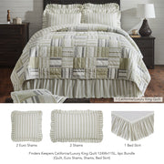 Finders Keepers California/Luxury King Quilt 124Wx115L 6pc Bundle (Quilt, Euro Shams, Shams, Bed Skirt)